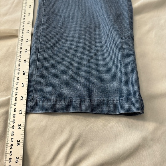 FDJ French Dressing Jeanswear Women's Chino Micro Check Pants Blue 14 Cropped - Picture 10 of 12